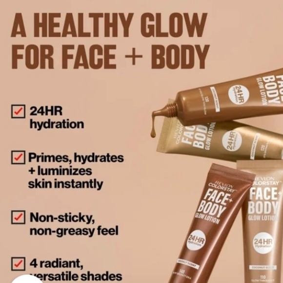 Revlon Colorstay Face + Body Glow Lotion New/Sealed 130 - Picture 6 of 6